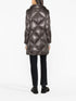 diamond-quilted padded coat